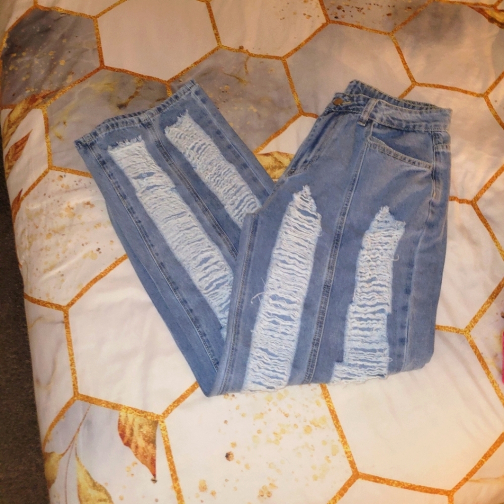 Distressed Blue Women's Jeans